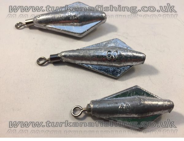 TURKANA DOUBLE FINN LEADS WITH SWIVEL TAIL 40-60-80 GRAMS  World Class  Continental Fishing Products Straight to your door!