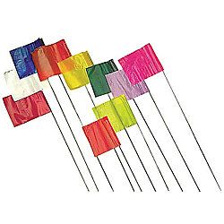 Presco Marking Flags 4Inch x 5 Inch x 24 Inch - Case of 10 Bundles (1000  Flags)