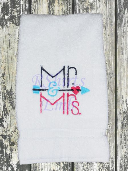 Arrow Mr. & Mrs. Hand Towel