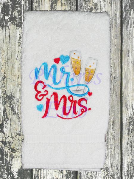 Glasses Mr. & Mrs. Hand Towel