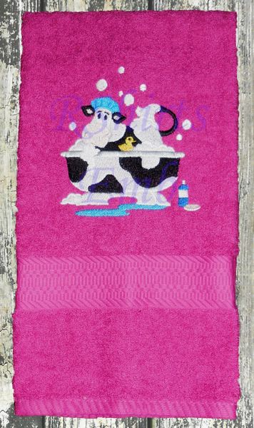 Bathing Cow Hand Towel