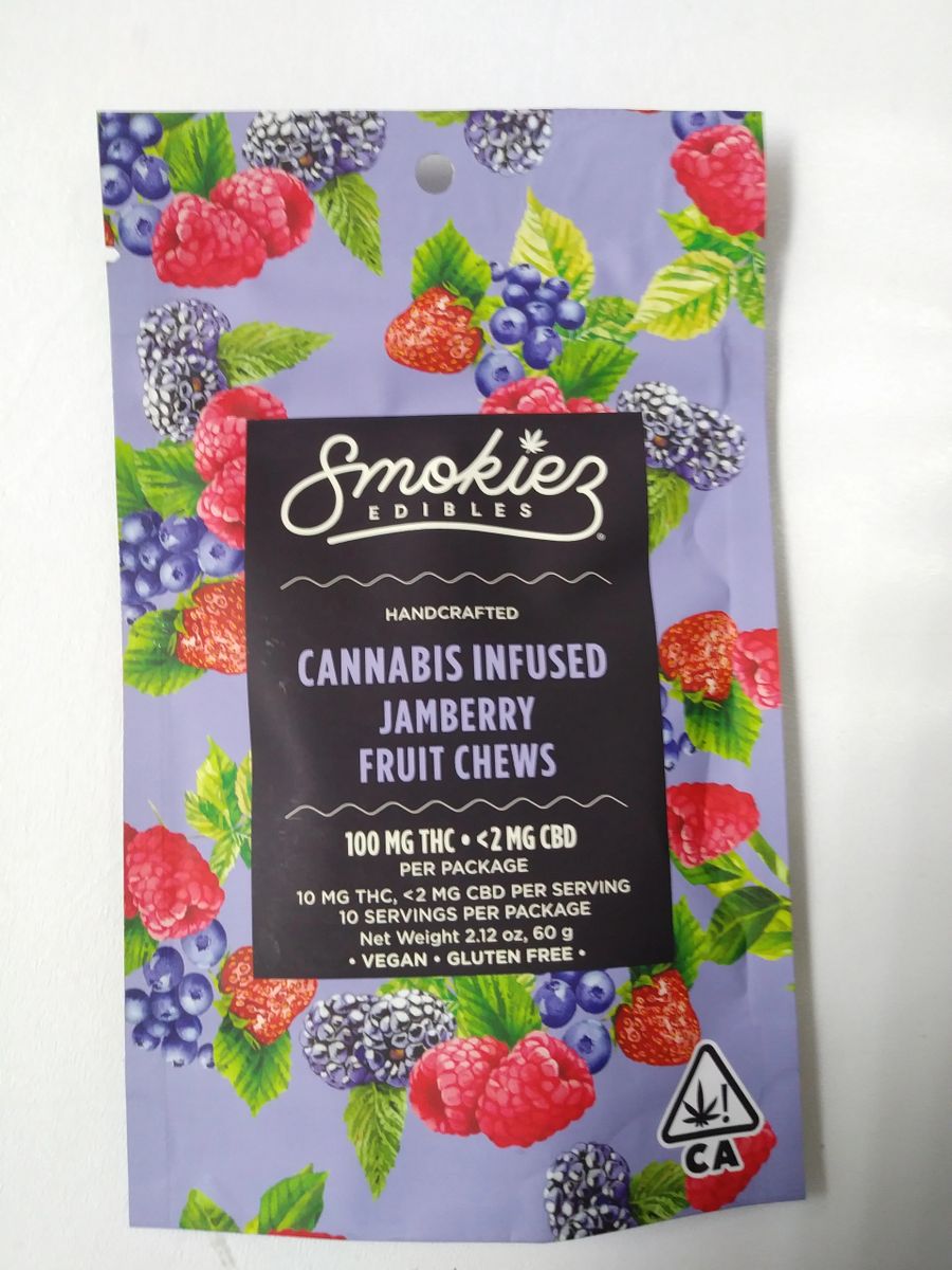 Smokies Jamberry edibles 100mg THC