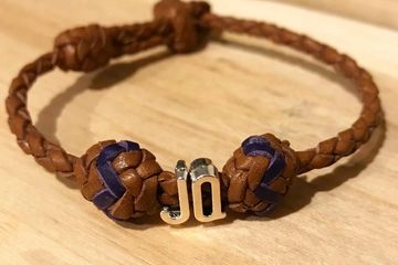 Braided leather bracelet jq