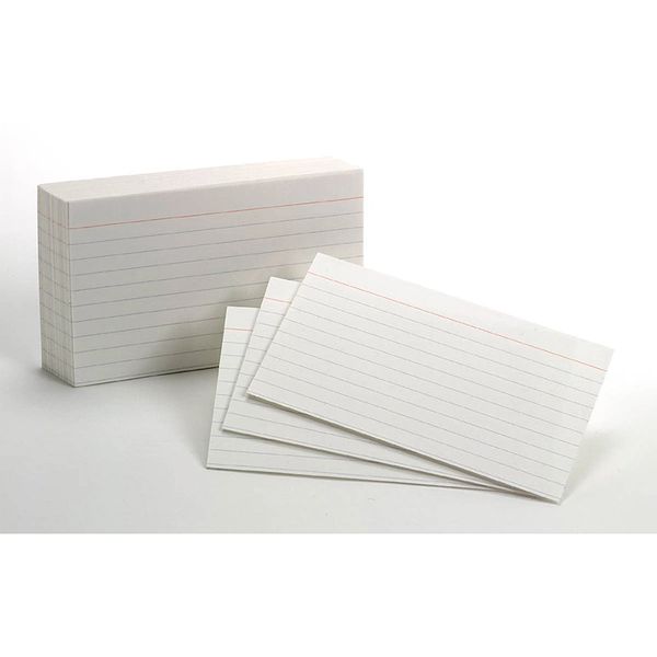 3x5 ruled white index cards 100ct