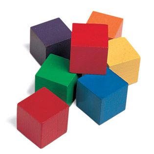 1 Wooden Color Cubes, Set of 102