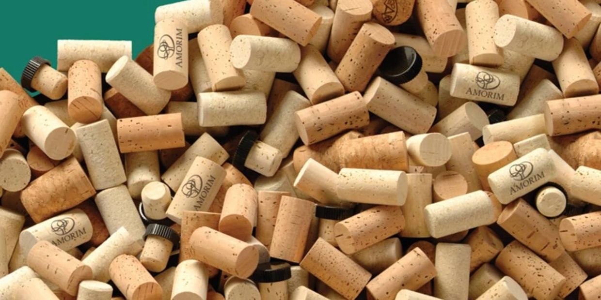 close up pile of wine corks