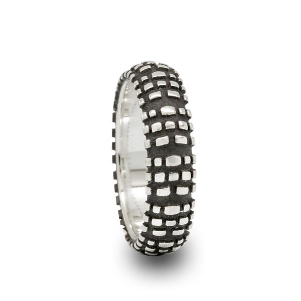 Dirt Bike Tire Ring® in sterling silver