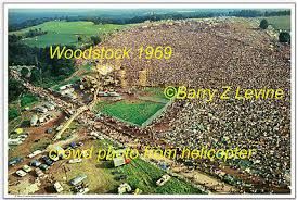 COLOR POSTER 12X18: Woodstock '69 CROWD aerial Barry Z Levine