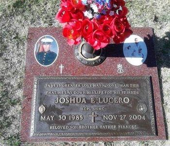 LCpl Joshua Lucero's grave