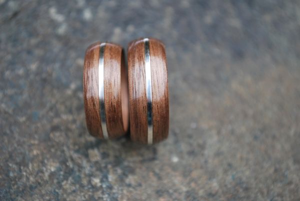 Bentwood Black Walnut Sterling Silver Inlay