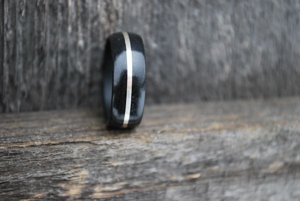 Black Birchwood Silver Inlay