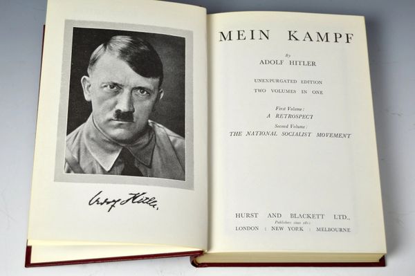 Original 1937 Edition of Adolf Hitler's Mein Kampf With ...