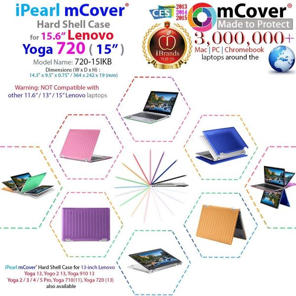 mCover Hard Shell Case for Lenovo YOGA 720 PRO 15-inch Convertible Touchscreen Notebook (**Not compatible with ANY Yoga 15 inch model **)