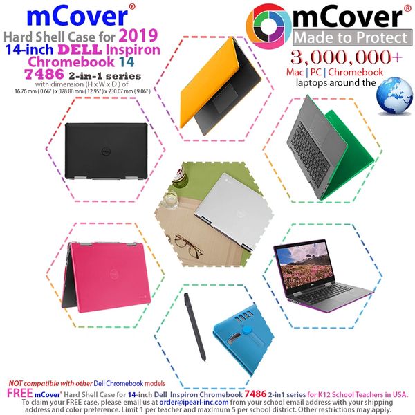 mCover Hard Shell Case for 14" Dell Chromebook 14 7486 2-in-1 Series Laptop (NOT Compatible with Other 11.6-inch / 13-inch Dell Chromebook Series)