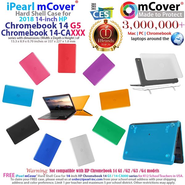 mCover Hard Shell Case for 14" HP Chromebook 14 G5 / 14-CA / 14-DB Series laptops ( HP 14-ca050sa etc) size (337 x 227 x 1.8 mm) ( (NOT Compatible with Older HP C14 G1 / G2 / G3 / G4 Series)