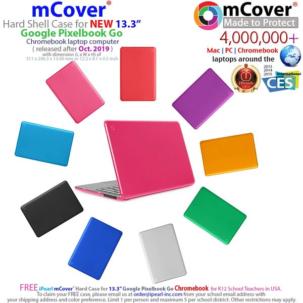 mCover Hard Shell Case for Late-2019 13.3" Google Pixelbook Go Chromebook Laptop Computers (NOT Compatible Older Model Released Before 2019) laptops