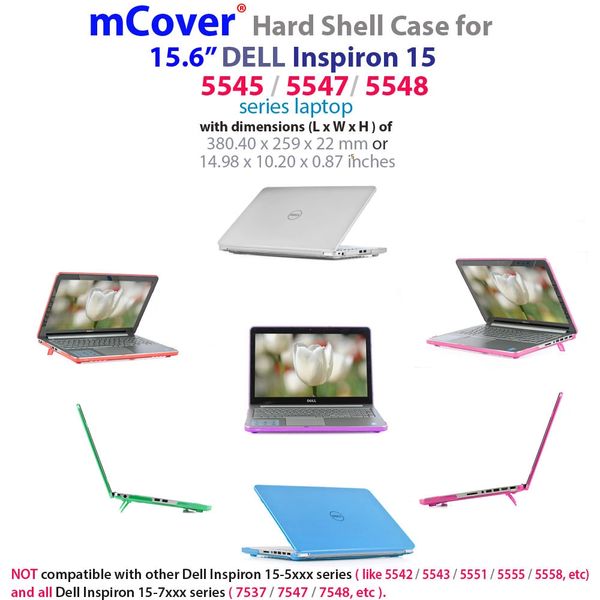 mCover Hard Shell Case ONLY for 15.6" Dell Inspiron 15 5545 / 5547 / 5548 Series Laptop (**NOT for Dell 5568**)