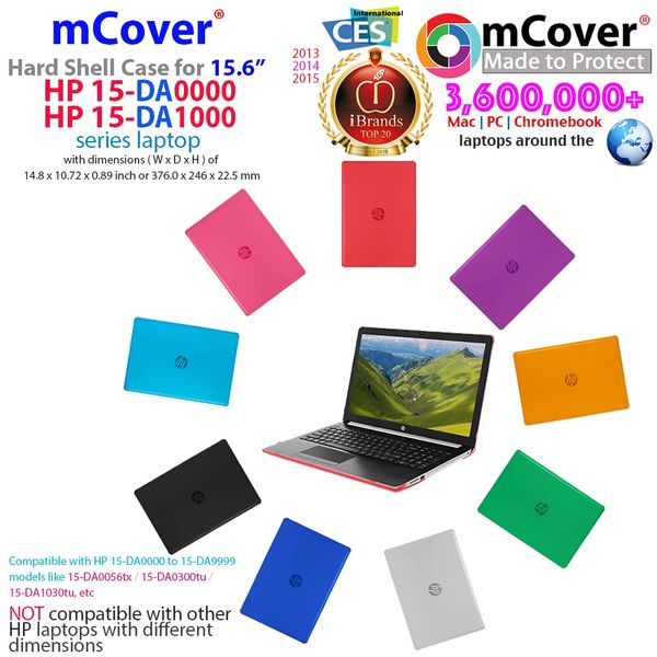mCover Clear Hard Case ONLY for HP 15.6" Notebook 250 G7 / 15-DAxxxx / 15-DBxxxx Series (15-da0056na etc.) Laptop (Size: 37.6 x 24.6 x 2.25 cm)