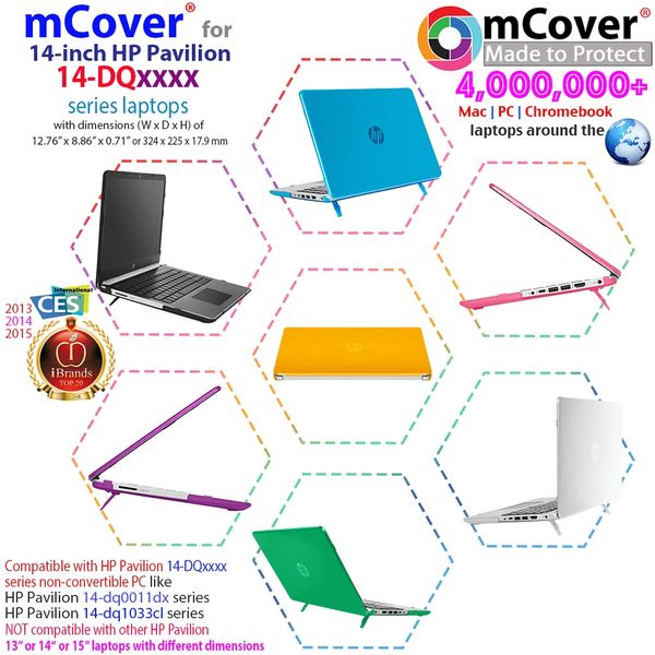 mCover Hard Shell Case for 14" HP Pavilion / Notebook 14-dq / 14s-dq/14-fq Series laptops (Not compatible with ANY other HP 14")