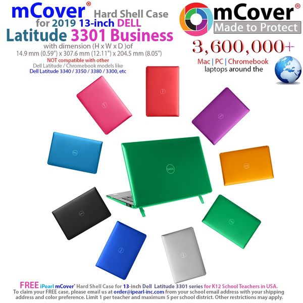 mCover Hard Shell Case for 2019 13.3" Dell Latitude 13 3301 Business Series Laptop Computers Released After May 2019