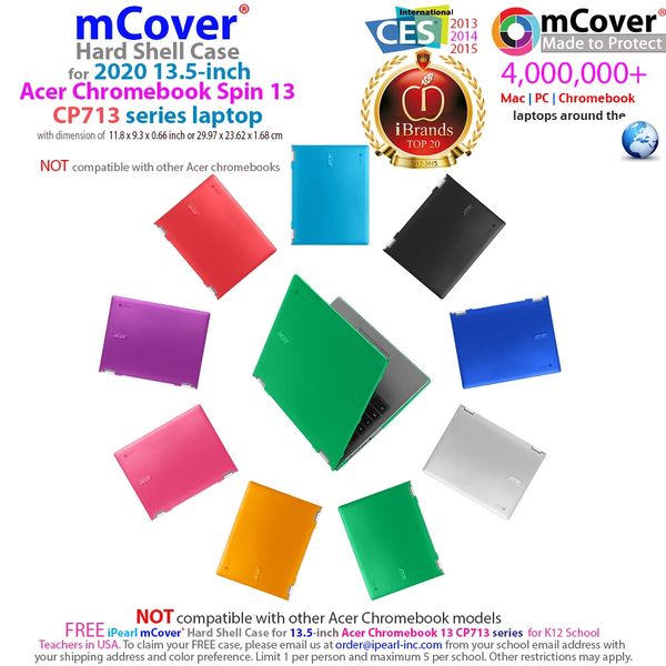 mCover Hard Shell Case for Acer Chromebook Spin 13 CP713 Series
