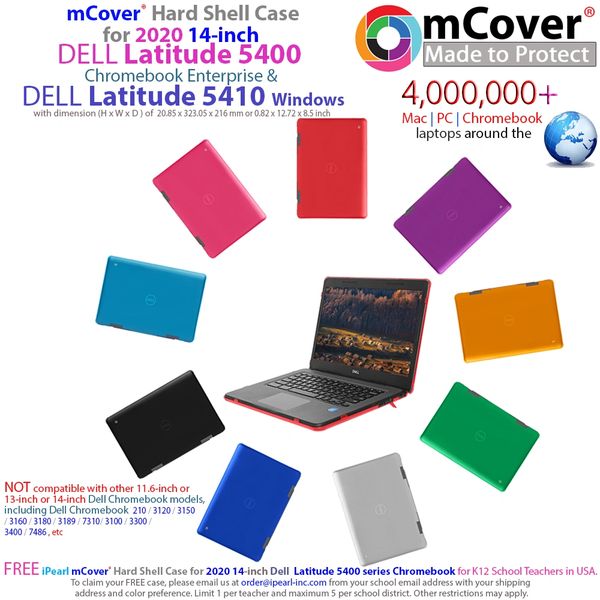 mCover Hard Shell Case for 2020 14" Dell Latitude 5400 Chromebook / 5410 Windows Computer