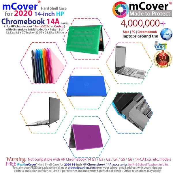 mCover Hard Shell Case for 2020 14" HP Chromebook 14a-NAxxxx Series