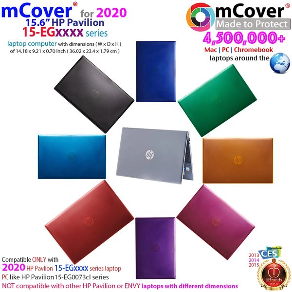 mCover Case Compatible for 2020-2022 15.6" HP Pavilion 15-EGxxxx / 15-EHxxxx Series Notebook PC ONLY (NOT Fitting Any Other HP Pavilion or Envy Series)