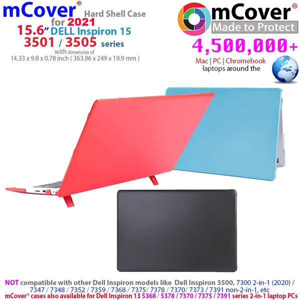 mCover Hard Shell Case Compatible with 2021 15.6-inch Dell Inspiron 15 3501 3505 Series (NOT Fitting other model) Laptop Computers