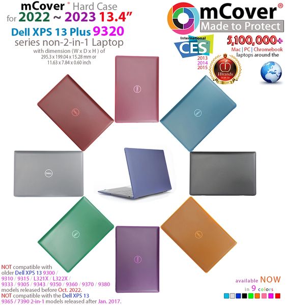 mCover Case ONLY Compatible for 2022~2023 13.4" Dell XPS 13 Plus 9320 non-2-in-1 Series Traditional Notebook Computers(NOT Fitting Other Dell Models)