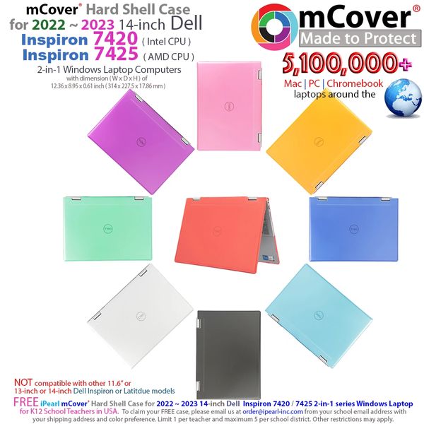 mCover Case Compatible for 14" Dell Inspiron 7420 / 7421/ 7425 Windows Notebook Computer Only (NOT Fitting Any Other Dell Models)