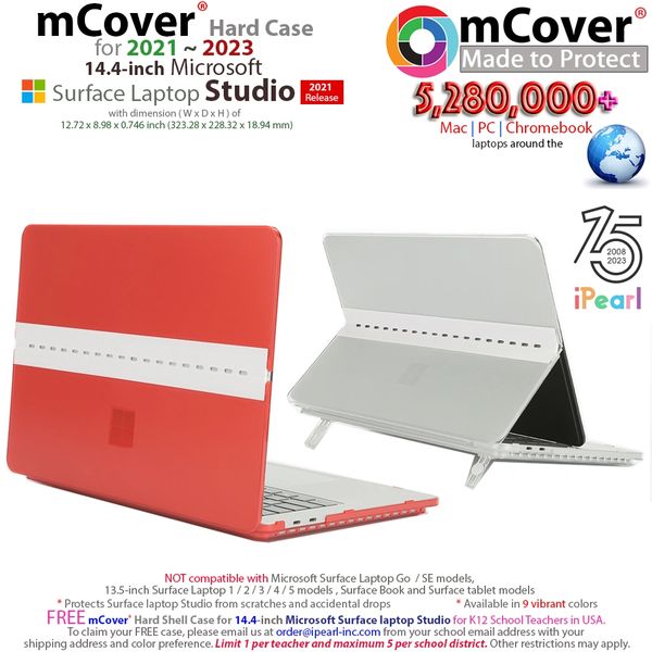 mCover Case ONLY Compatible for 2021-2023 14.4" Microsoft Surface Laptop Studio Notebook Computer