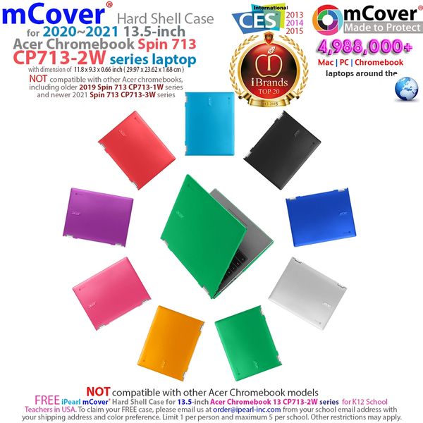 mCover Case Compatible with 13.5" Acer Chromebook Spin 713 CP713 Series Convertible Notebook ONLY (NOT Fitting Other Acer Models)