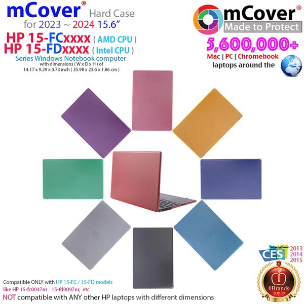 mCover Case • Compatible ONLY for 2023-2024 15.6-inch HP Laptop 15-FCxxxx / 15-FDxxxx Series Windows Notebook PC • NOT Fitting Any Other HP Laptop Models