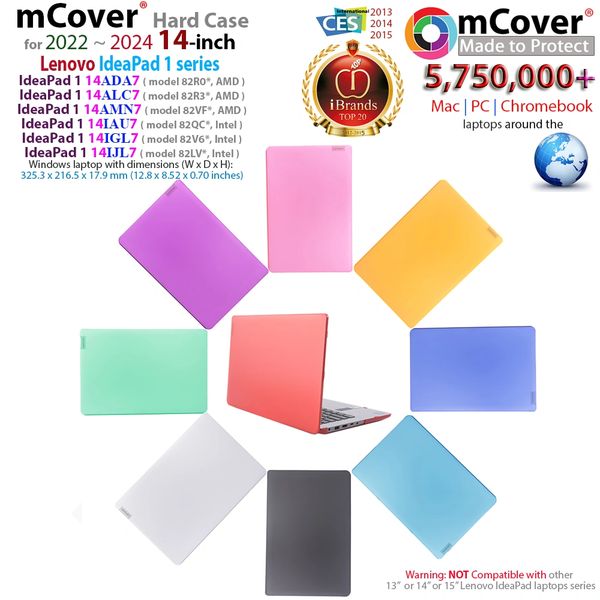 mCover Case Compatible ONLY for 2022-2024 14" Lenovo IdeaPad 1 Series(14ADA7 / 14ALC7 / 14AMN7 / 14IAU7 / 14IGL7 / 14IJL7) 14-inch Windows Laptops (NOT Fitting Any Other Models)