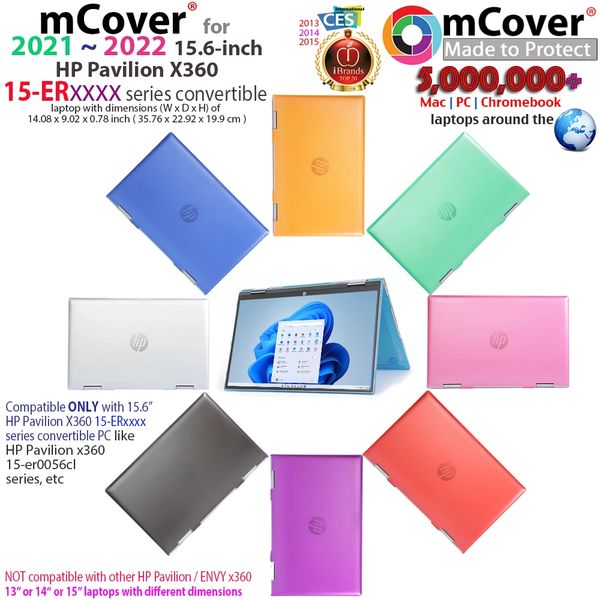 mCover Hard Case Only Compatible for 2021 15.6" HP Envy x360 15-EE / 15-EDxxxx Series Laptop (Not Compatible with Other HP Envy models)