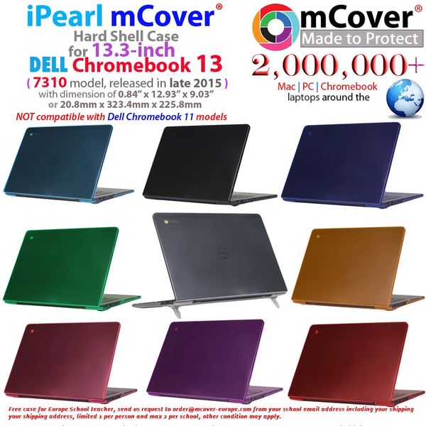 mCover Hard Shell Case for 13.3" Dell Chromebook 13 7310 series Laptop released after Oct. 2015