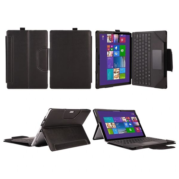 mCoque High Quality PU leather Standing Case for Microsoft Surface Pro 4 12.3-Inch (including a separate keyboard case)