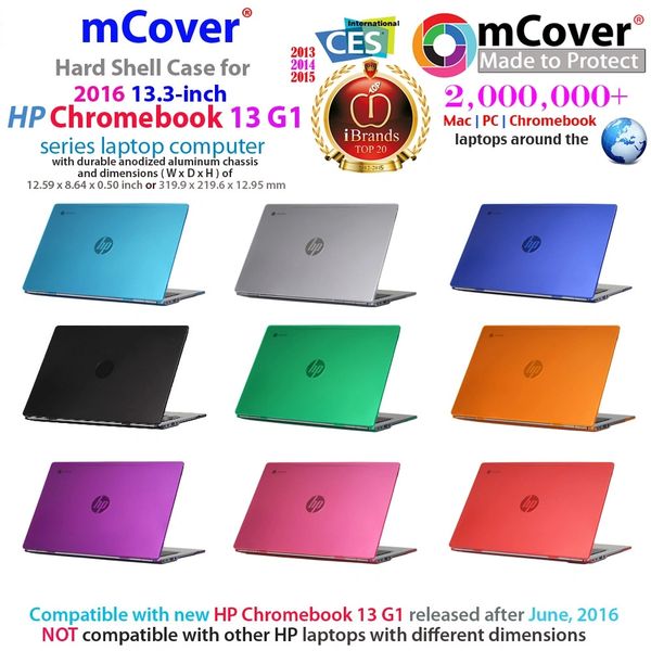 mCover Hard Shell Case for new 2016 13.3" HP Chromebook 13 G1 series notebook computers (Not Compatible with HP Spectre Pro Portable 13 G1)