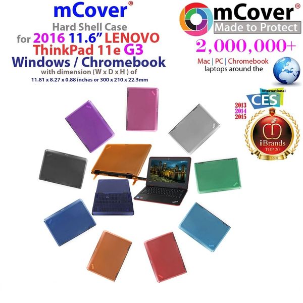 mCover Hard Shell Case for 2016 11.6" Lenovo ThinkPad 11e G3 3rd Generation ( NOT fitting older ThinkPad / Yoga 11e G2 2nd Generation ) Windows / Chromebook Laptops