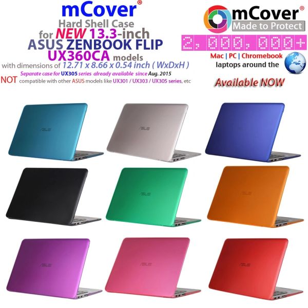 mCover Hard Shell Case for NEW 13.3 inch ASUS ZenBook UX360CA Flip laptop NOT for ASUS UX360UA