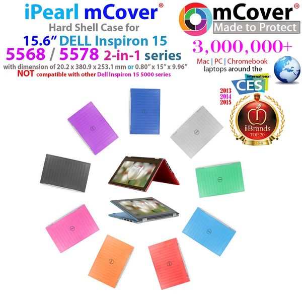 mCover Hard Shell Case ONLY for 15.6" Dell Inspiron 15 5568/5578 2 in 1 Series Laptop (**NOT for other Dell 15.6" laptop**)