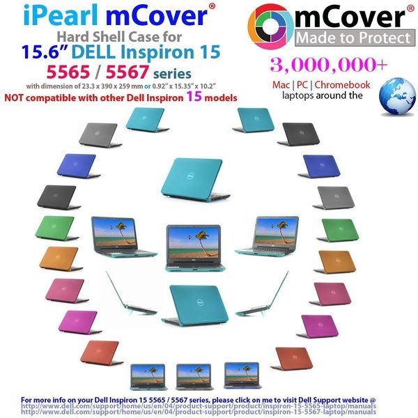 mCover Hard Shell Case ONLY for 15.6" Dell Inspiron 15 5565 / 5567 laptop