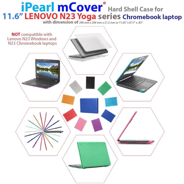 mCover Hard Shell Case for 2017 11.6" Lenovo N23 Yoga series Chromebook Laptop (NOT fitting Lenovo N23 Chromebook / Windows laptop )