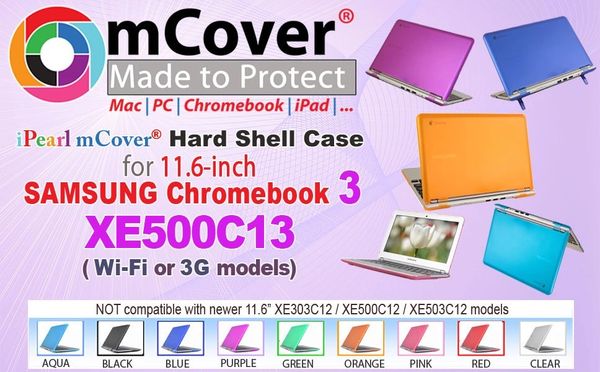iPearl mCover Hard Shell Case for 11.6" Samsung Chromebook 3 XE500C13 series ( NOT Compatible with older XE303C12 / XE500C12 / XE503C12 models ) lapto