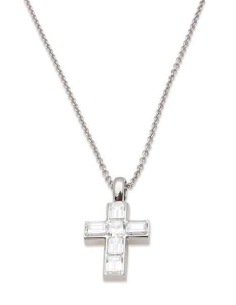 Cartier diamond outlet cross necklace