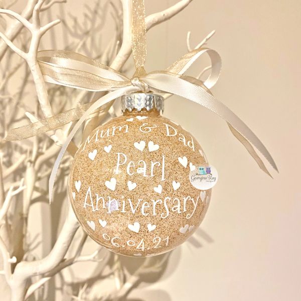 30th wedding deals anniversary christmas ornament