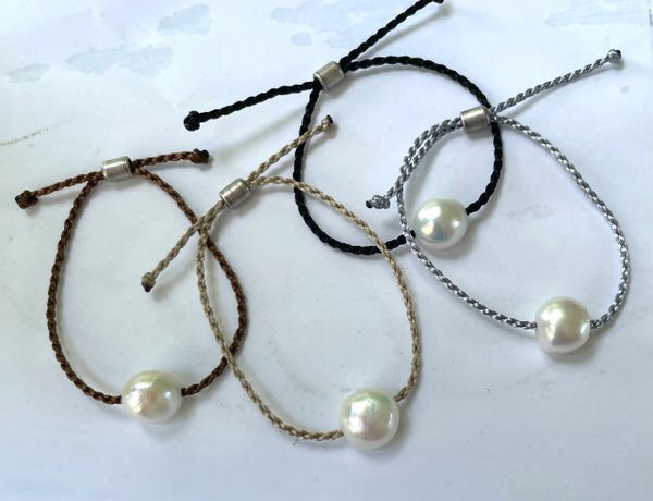 Adjustable on sale pearl bracelet