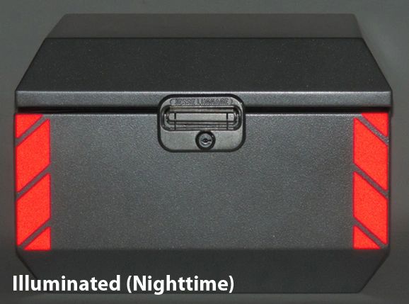 RK-521R: Red Reflective "Stripe" Kit fits the Jesse Odyssey Top Case.