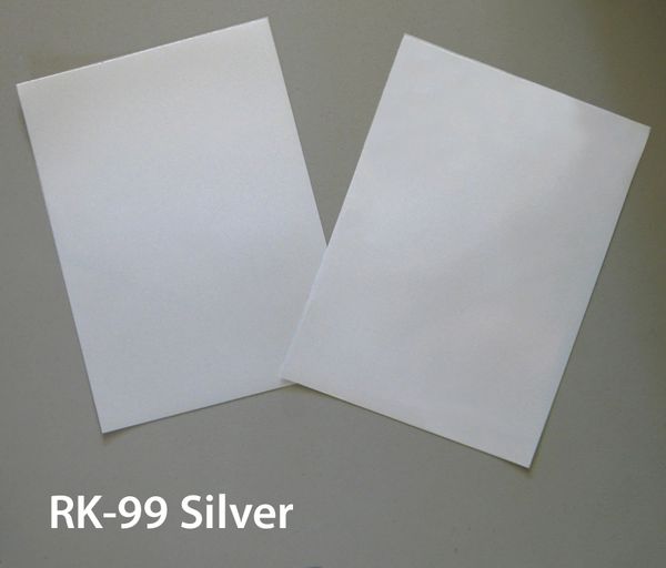 RK-99S Do-It-Yourself Reflective Sheet Kit: Two 8"x11" sheets of 3M Silver reflective vinyl, shines back bright white at night..